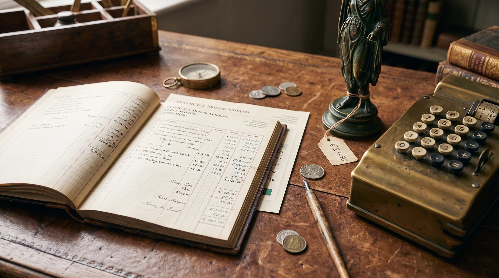Calcul de la TVA sur marge pour un objet d'occasion