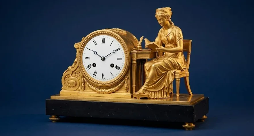 Pendule vendue, statut mis à jour automatiquement dans l'inventaire antiquaire